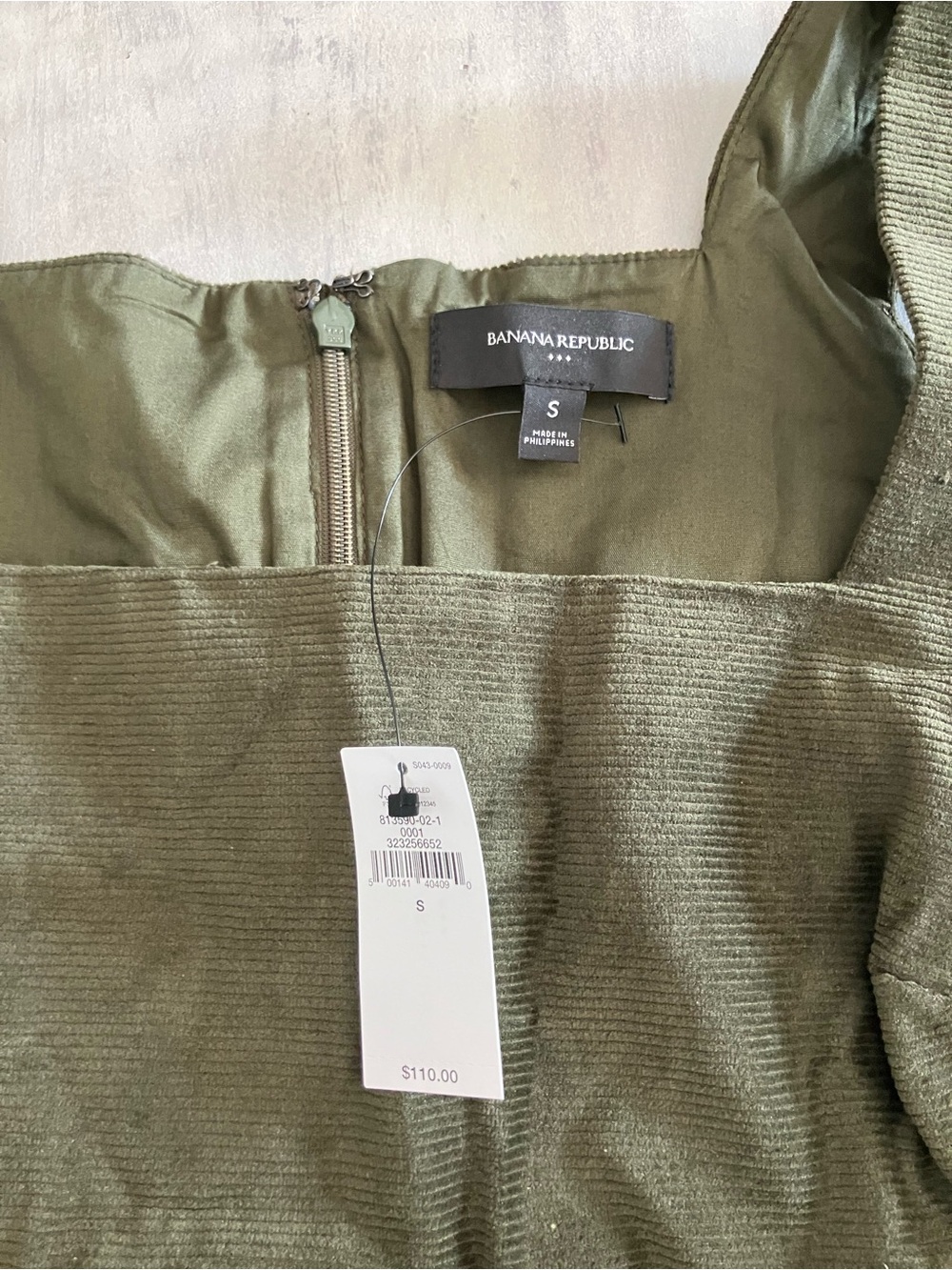 Banana Republic Olive Green Corduroy Pinafore Dress - Picture 2 of 5